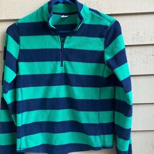 GAP Men's Zip-Up Sweater in Blue and Green Stripes